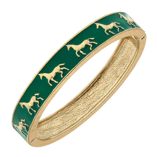 Virginia Enamel Equestrian Hinge Bangle