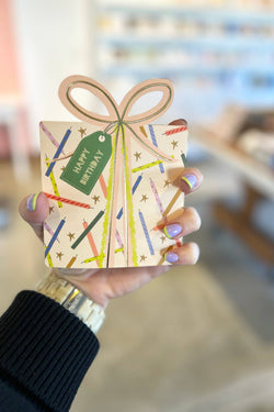 Birthday Gift Star Candles Card