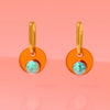 Deco Glam Medallion Oval Hoops