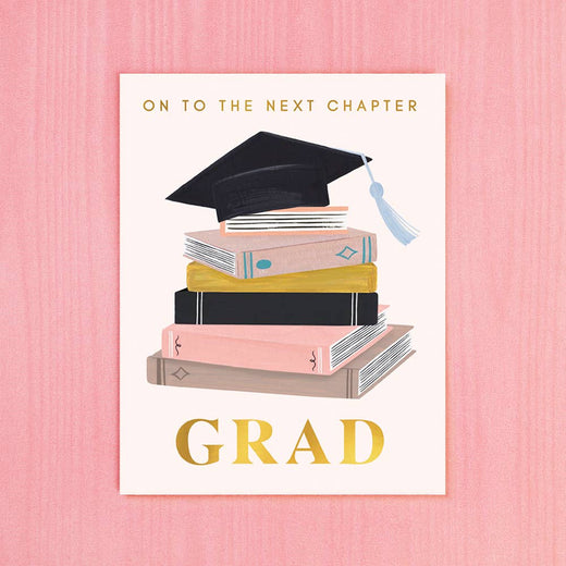 Next Chapter Grad Greeting Card (Gold Foil)