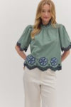 Short Flutter Sleeve Top