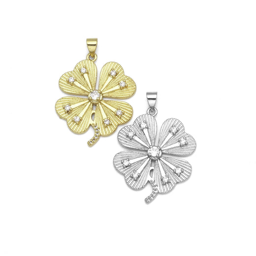 Pave Clover Shamrock Charm
