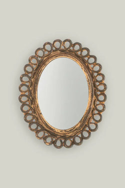 Scalloped Oval Mirror