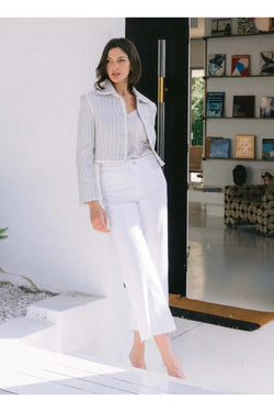 High Rise Crop Wide Leg