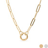 Paperclip Carabiner Charm Holder Necklace