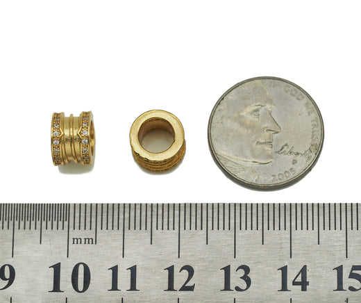 Tube Rhinestone Spacer Beads