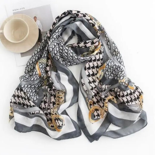 Equestrian Gray Scarf