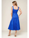 Solid Woven Midi Dress
