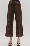 Leopard Embroidered Pants