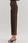 Leopard Embroidered Pants