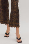 Leopard Embroidered Pants