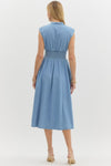 Blue Denim Zipper Dress