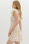 Eyelet Flutter Sleeve Dress