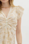 Eyelet Flutter Sleeve Dress