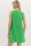 Kelly Green Side Button Dress