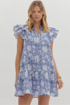 Indigo Leaf Dress
