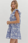 Indigo Leaf Dress