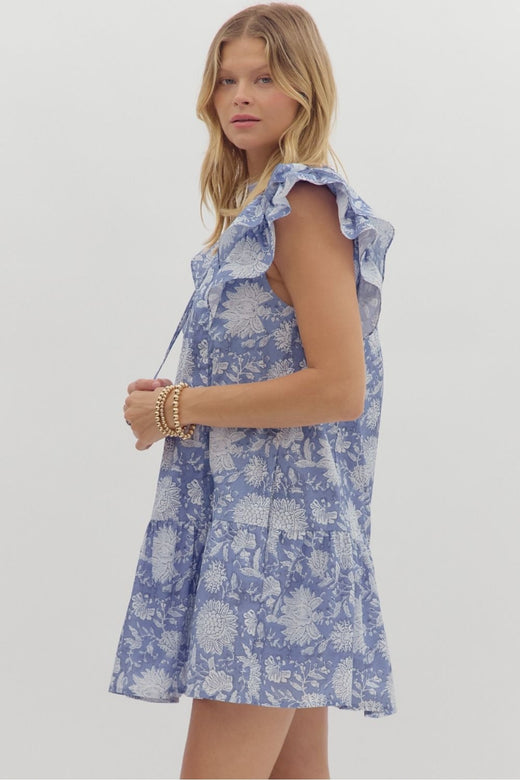 Indigo Leaf Dress