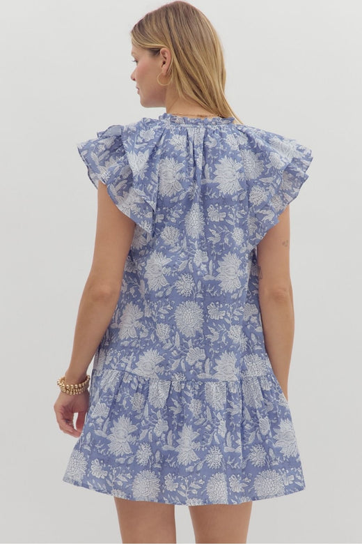Indigo Leaf Dress