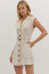 Denim Belted Mini Dress