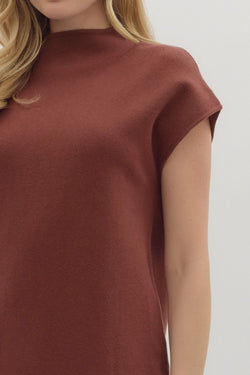 Mock Neck Pullover Dress