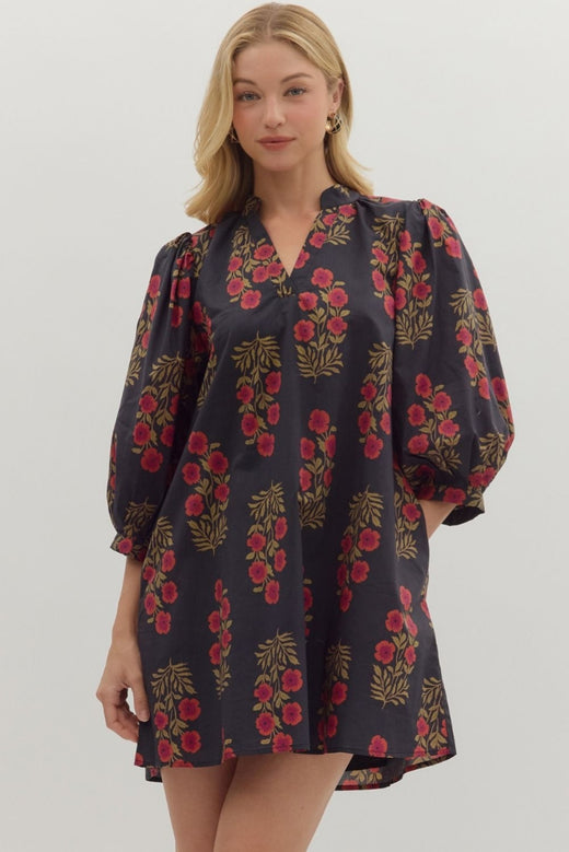 Poppy Puff Sleeve Dress