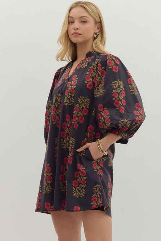 Poppy Puff Sleeve Dress