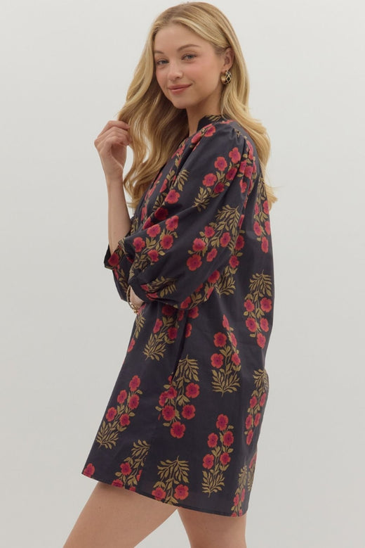 Poppy Puff Sleeve Dress