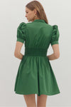 Zipper Short Sleeve Dress