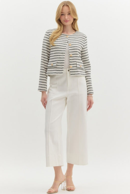 Stripe Tweed Jacket