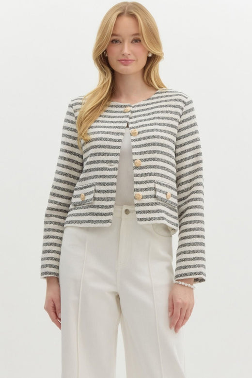 Stripe Tweed Jacket