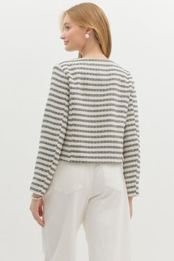 Stripe Tweed Jacket