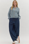 Gold Button Cardigan Sweater