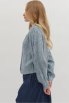 Gold Button Cardigan Sweater