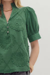 Embroidered Button Shirt