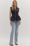 Peplum Zip Shirt
