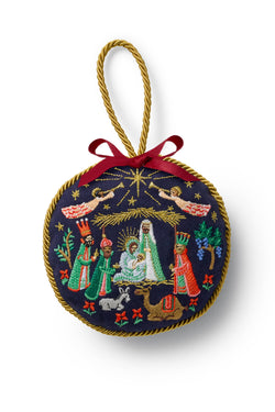 Nativity Embroidered Ornament