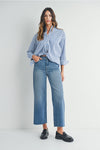 Scissor Cut Wide Leg Jean - Medium Wash