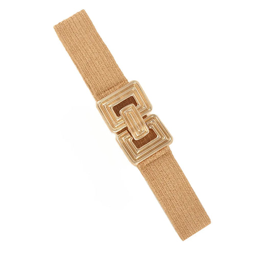 Metal Round Rectangle Elastic Belt