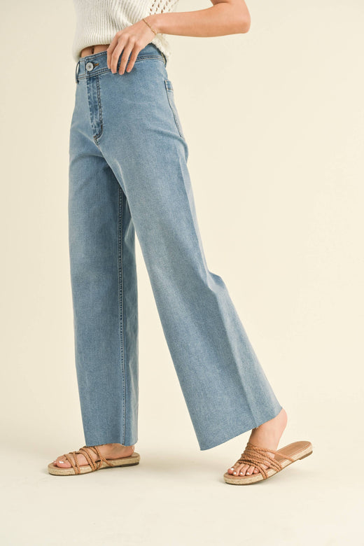 Straight Wide Leg Jeans