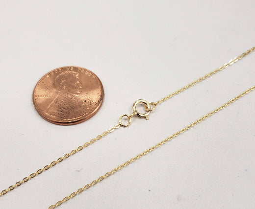 Necklace - 14k Gold Filled Flat Cable Chain Necklace