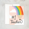 Teacher Rainbow Pencil Card