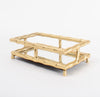 Gold Bamboo Guest Towel Tray