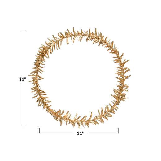 11" Round Faux Leaves Wreath