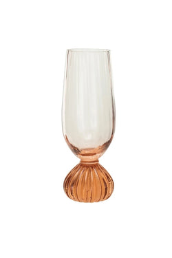 8 oz. Ribbed Footed Champagne Glass, Pink