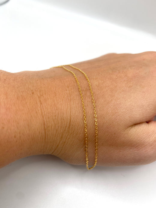 Necklace - 14k Gold Filled Flat Cable Chain Necklace