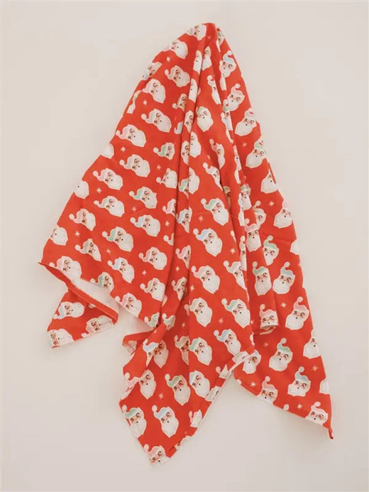 Santa Christmas Stretchy Swaddle + Toddler Blanket