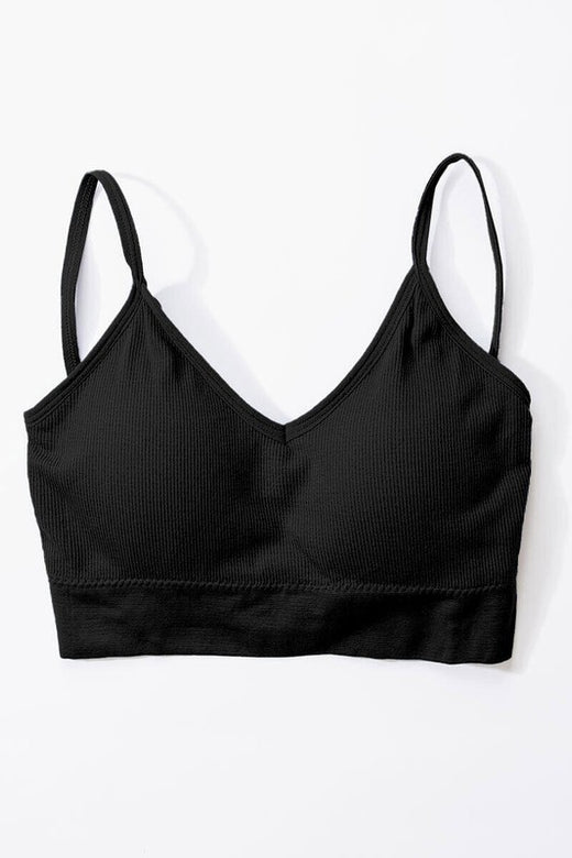 Rib Knit Basic Bra Top