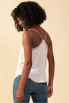 Sleeveless Lace Trim Cami Tank Top
