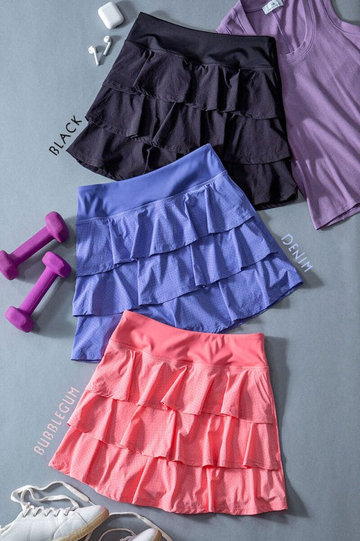 Athletic Tiered Ruffle Tennis Skirt